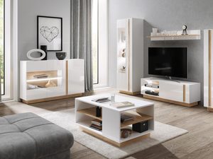 Miniaturka 3 - Zestaw mebli do salonu białe aranżacja ARCO