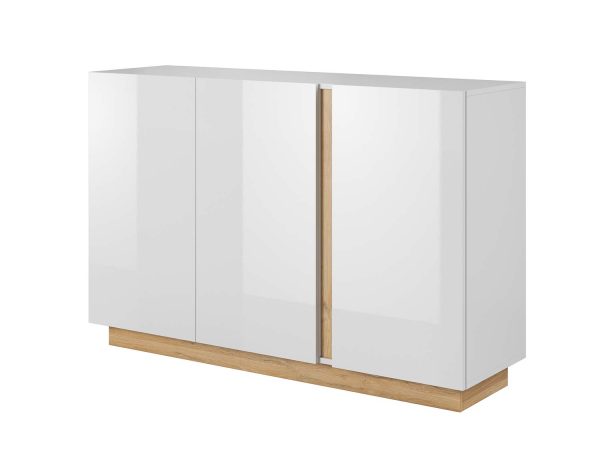 Komoda do salonu biała drewniana CLEOPATRA