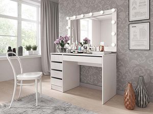 Miniaturka 1 - Toaletka z oświetleniem i Lustrem aranżacja ARIANA