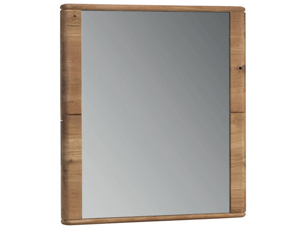 Lustro przedpokojowe w ramie z litego drewna dębowego