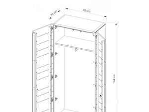 Miniaturka 3 - Szafa drewniana do przedpokoju WYMIARY Maseri