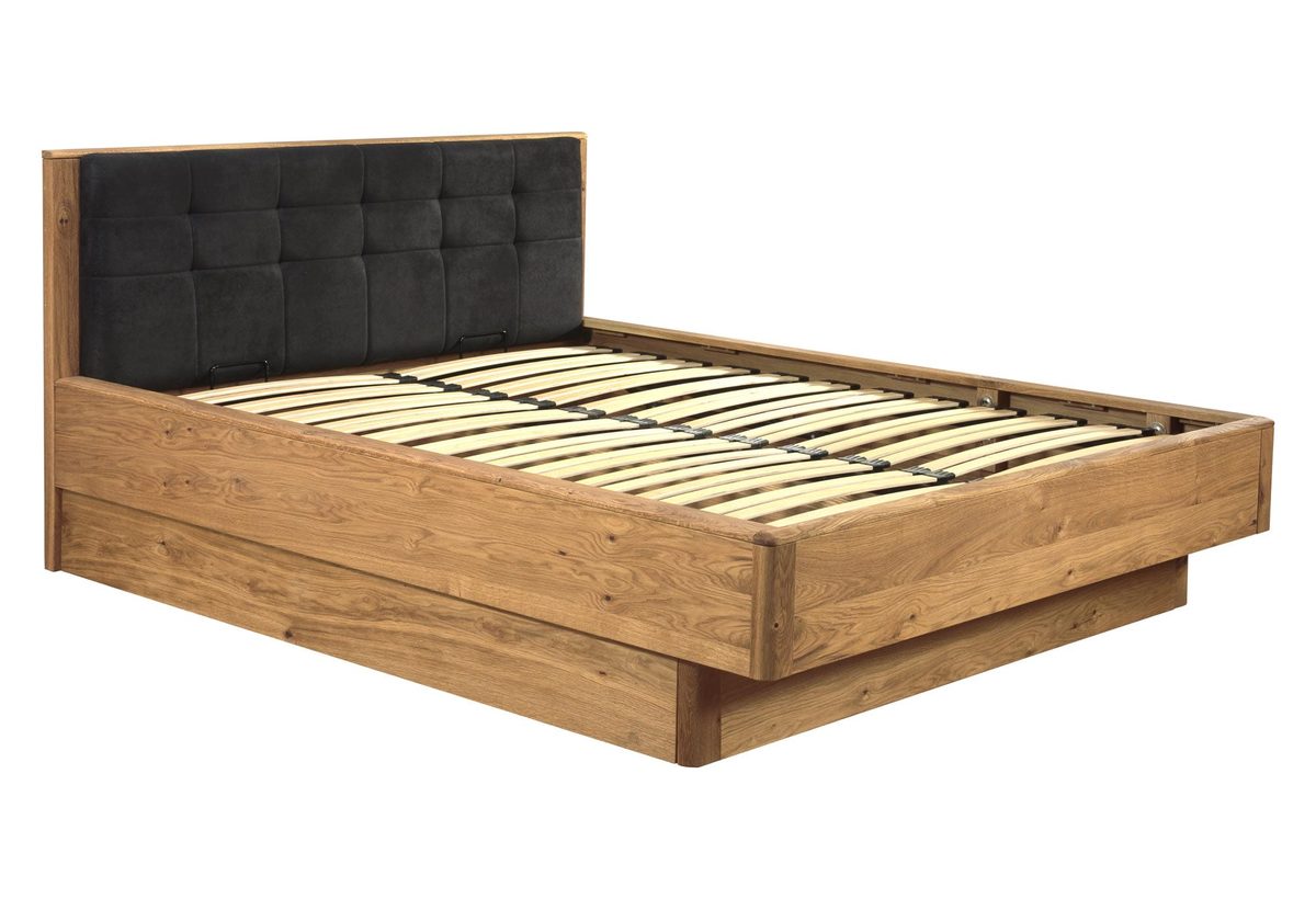 Łóżko dębowe z pojemnikiem Maseri 160