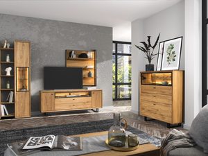 Miniaturka 1 - Meble z drewna do salonu aranżacja TOLEDO