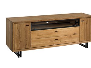 Miniaturka 4 - Szafka pod telewizor dębowa na metalowych nóżkach TOLEDO