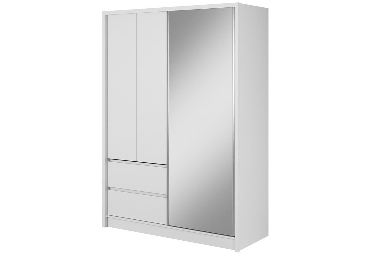 Przesuwna szafa z lustrem i szufladami TORINO 150cm