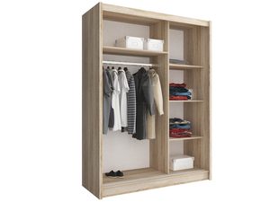 Miniaturka 1 - Nowoczesna dwudrzwiowa szafa z lustrem dąb sonoma węntrze TITOS 150cm