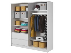 Miniaturka 3 - Praktyczna szafa z półkami, szufladami i wieszakami – styl modern