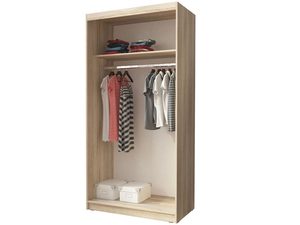 Miniaturka 1 - Nowoczesna dwudrzwiowa szafa z lustrem wnętrze TITOS 100cm