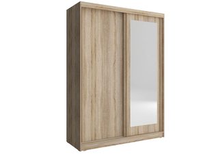 Miniaturka 2 - Pojemna przesuwna szafa dąb sonoma MORIS I 130cm