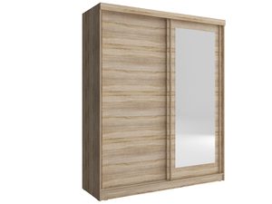 Miniaturka 1 - Efektowna szafa dwudrzwiowa przesuwna dąb sonoma TITOS 200cm