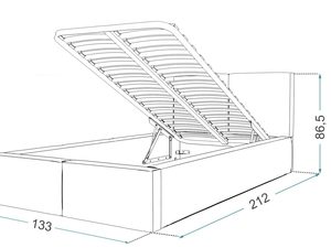 Miniaturka 16 - Młodzieżowe łóżko 120x200 wymiary TORRES