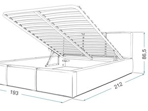 Miniaturka 20 - Młodzieżowe łóżko 180x200 wymiary TORRES