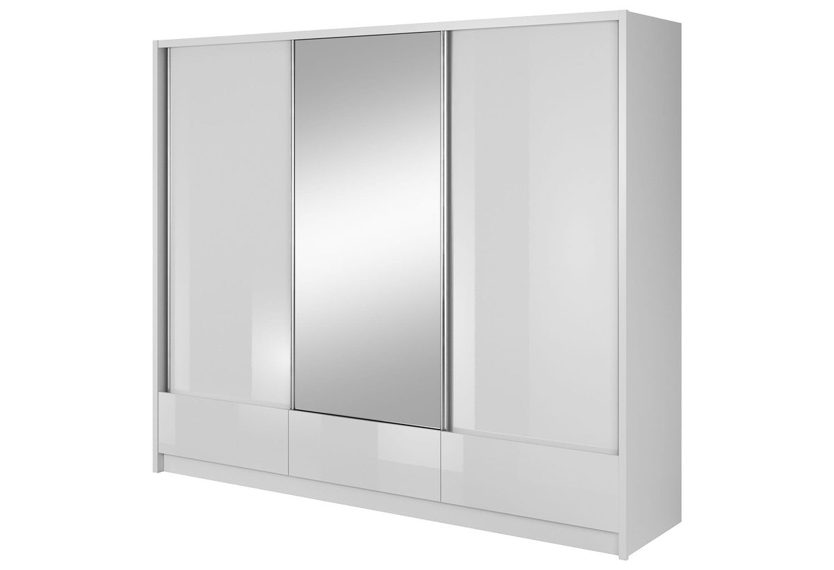 Pojemna przesuwna szafa z lustrem MORIS I 250cm