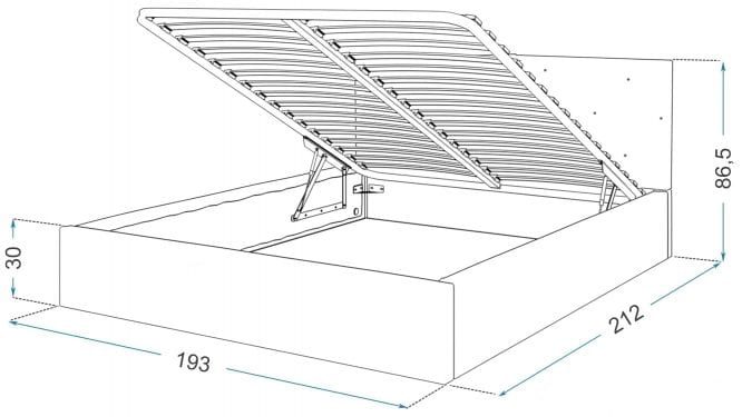 Łóżko dwuosobowe 140×200 wymiary FRESCO
