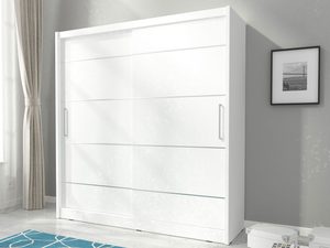 Miniaturka 4 - Biała szafa przesuwna z dekoracyjnym wzorem – styl glamour