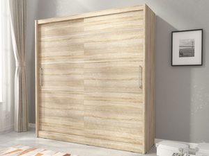 Miniaturka 5 - Szafa w kolorze dębu naturalnego z poziomym uchwytem – styl rustykalny