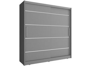 Miniaturka 3 - Szafa grafitowa z przesuwanymi drzwiami – styl nowoczesny loft