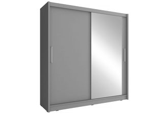 Miniaturka 1 - Pojemna szafa na ubrania grafit ALVERA I 200cm