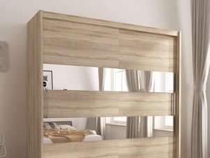 Miniaturka 3 - Szafa przesuwana drewniana aranżacja 180cm ALVERA II