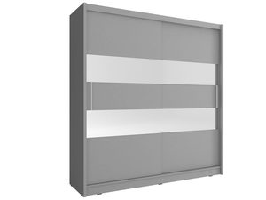 Miniaturka 1 - Pojemna szafa dwudrzwiowa grafit ALVERA II 200cm