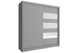 Miniaturka 2 - Pojemna szafa grafit trzy lustra ALVERA III 180cm