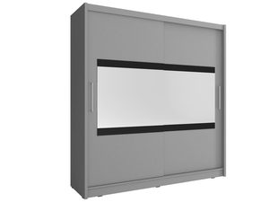 Miniaturka 1 - Pojemna szafa z lustrem grafit ALVERA IV 180cm