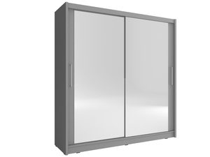 Miniaturka 1 - Pojemna szafa ALVERA grafit duże lustro VI 200cm