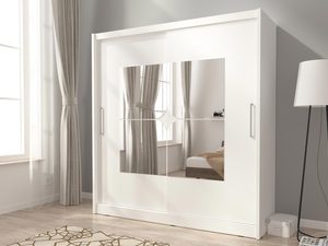 Miniaturka 3 - Nowoczesna szafa ubraniowa biała aranżacja ALVERA VII 200cm