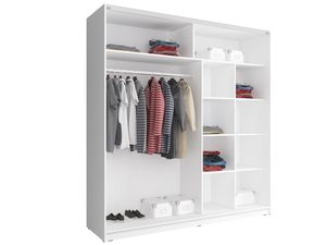 Miniaturka 15 - Ekstrawagancka szafa na ubrania biała wnętrze GAYA MULTI 200cm