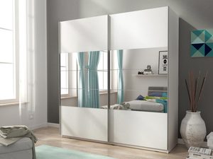 Miniaturka 3 - Dwudrzwiowa szafa przesuwna biała aranżacja GAYA I 150cm