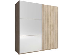 Miniaturka 4 - Szafa z lustrem i drewnianymi frontami do eleganckich sypialni