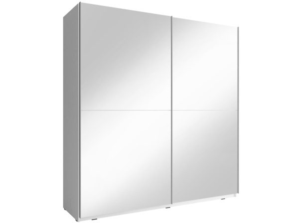 Szafa przesuwna z lustrzanymi frontami biała GAYA III 150cm