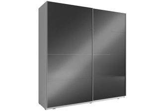 Miniaturka 2 - Przesuwna dwudrzwiowa szafa czarny połysk GAYA VII 150cm