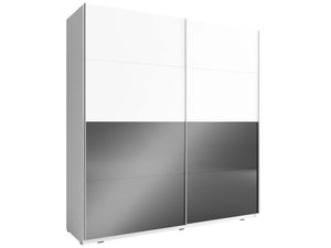 Miniaturka 13 - Przestronna szafa z białymi frontami i połyskującym wykończeniem