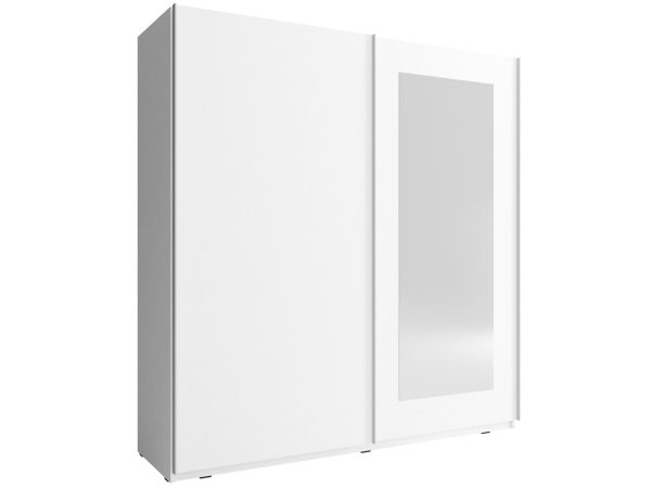 Wysoka szafa ubraniowa biała lustro białe tło GAYA VIII 200cm