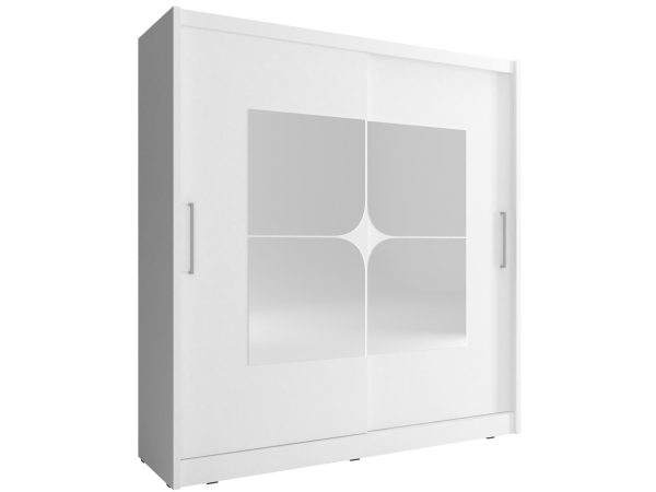 Nowoczesna szafa ubraniowa biała ALVERA VII 180cm