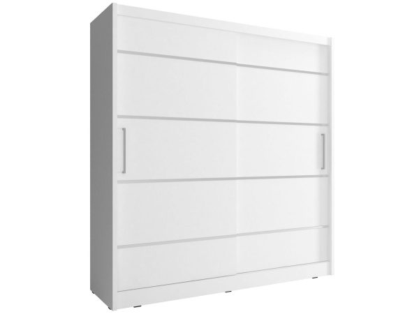 Szafa biała z pionowym uchwytem – nowoczesny styl sypialniany