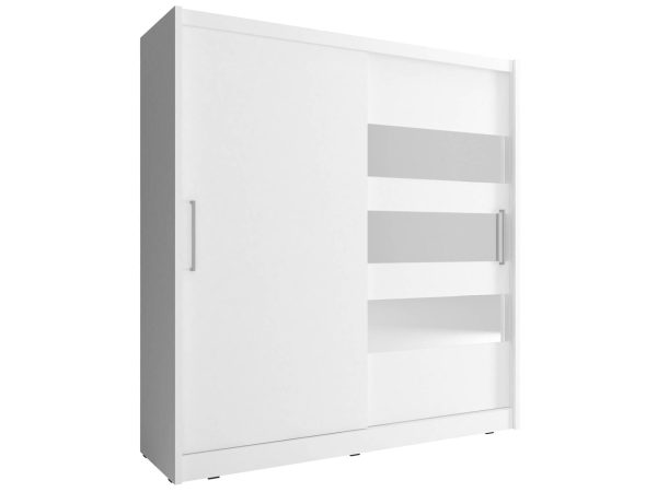 Pojemna szafa dwudrzwiowa biała ALVERA III 200cm