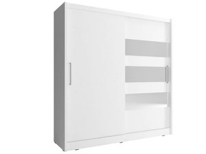 Miniaturka 1 - Pojemna szafa biała trzy lustra ALVERA III 180cm