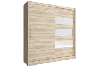 Miniaturka 2 - Pojemna szafa dwudrzwiowa dąb sonoma ALVERA III 200cm