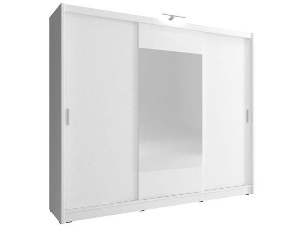 Duża szafa ubraniowa biała SIMENA 250cm