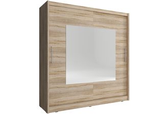 Miniaturka 2 - Szafa na ubrania z kwadratowym lustrem dąb sonoma SIMENA IX 180cm