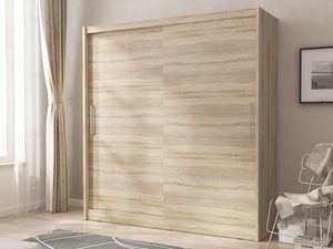 Miniaturka 3 - Pojemna szafa ubraniowa dąb sonoma aranżacja SIMENA 200cm