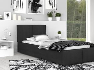 Miniaturka 19 - Młodzieżowe łóżko czarne aranżacja 90x200 TORRES