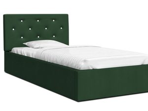 Miniaturka 1 - Łóżko tapicerowane butelkowa zieleń 120x200 FRESCO