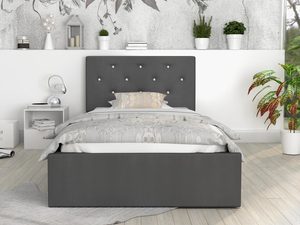 Miniaturka 5 - Łóżko tapicerowane grafitowy aranżacja 120x200 FRESCO