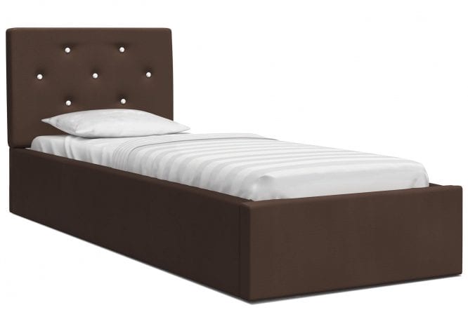 Łóżko tapicerowane brązowe 90x200 FRESCO