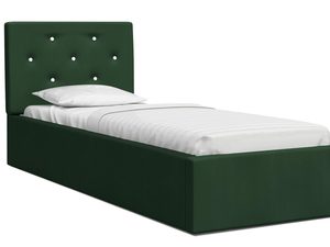 Miniaturka 5 - Łóżko tapicerowane butelkowa zieleń 90x200 FRESCO