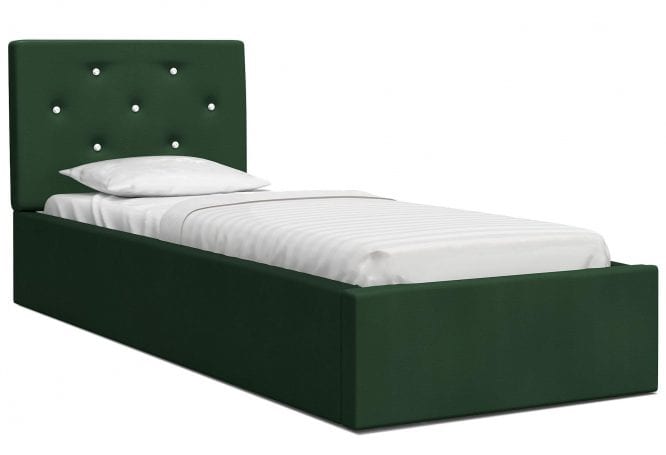 Łóżko tapicerowane butelkowa zieleń 90x200 FRESCO