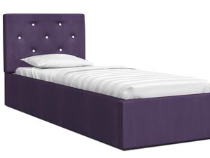 Miniaturka 4 - Łóżko tapicerowane fioletowe 90x200 FRESCO